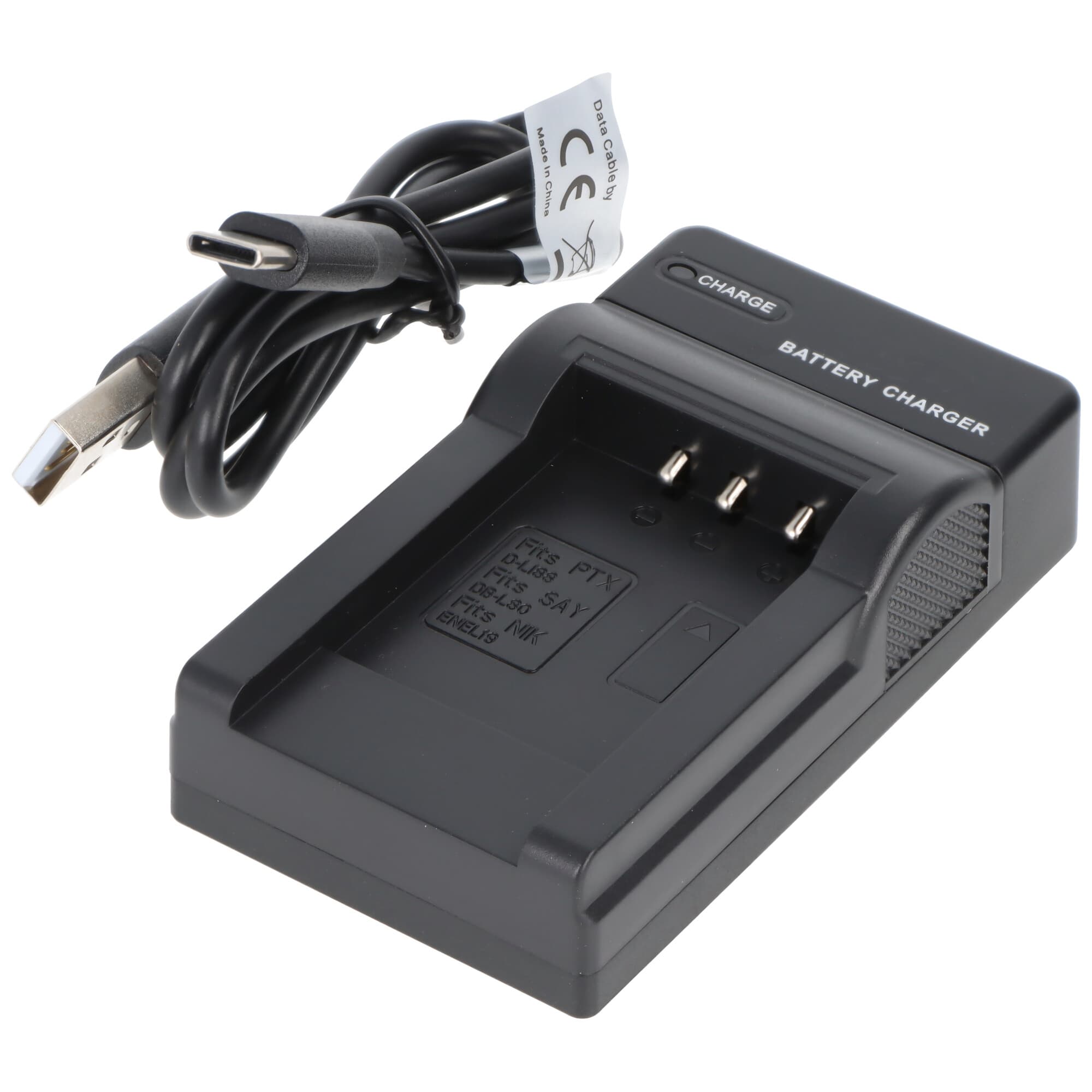 Chargeur USB compatible pour Nikon EN-EL19, Pentax D-LI88 et Sanyo DB-L80