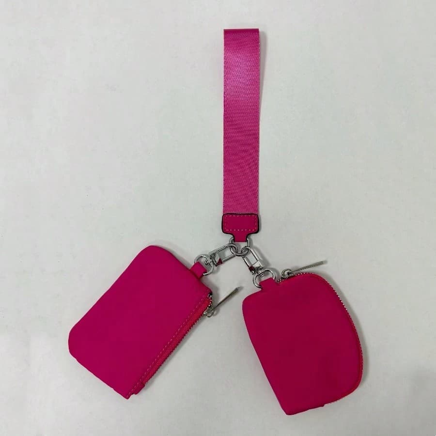 Ensemble de 2 pièces Portefeuille de poignet détachable 2 en 1, comprenant une mini-pochette à monnaie pour cartes bancaires et espèces