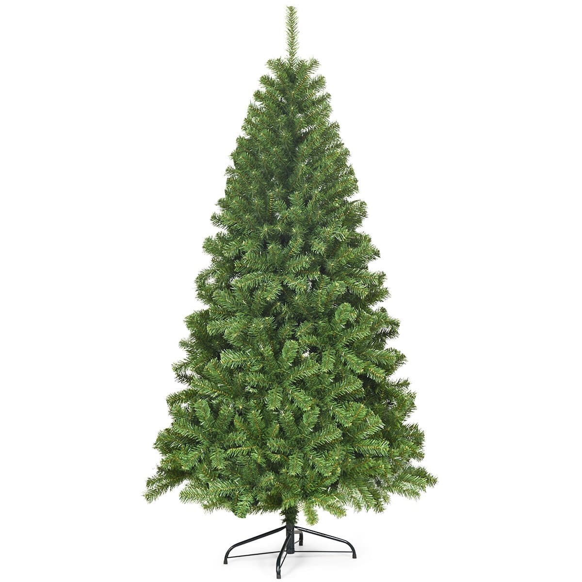 CostwayArbre de Noël Artificiel 180CM Ouverture Automatique des Branches avec Support en Métal